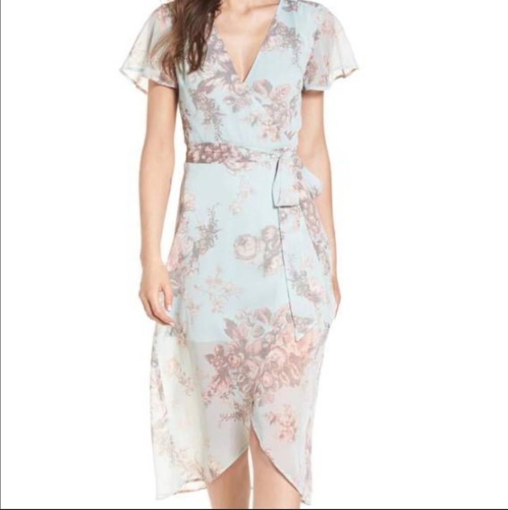 Nordstrom Pastel Floral Midi Dress
